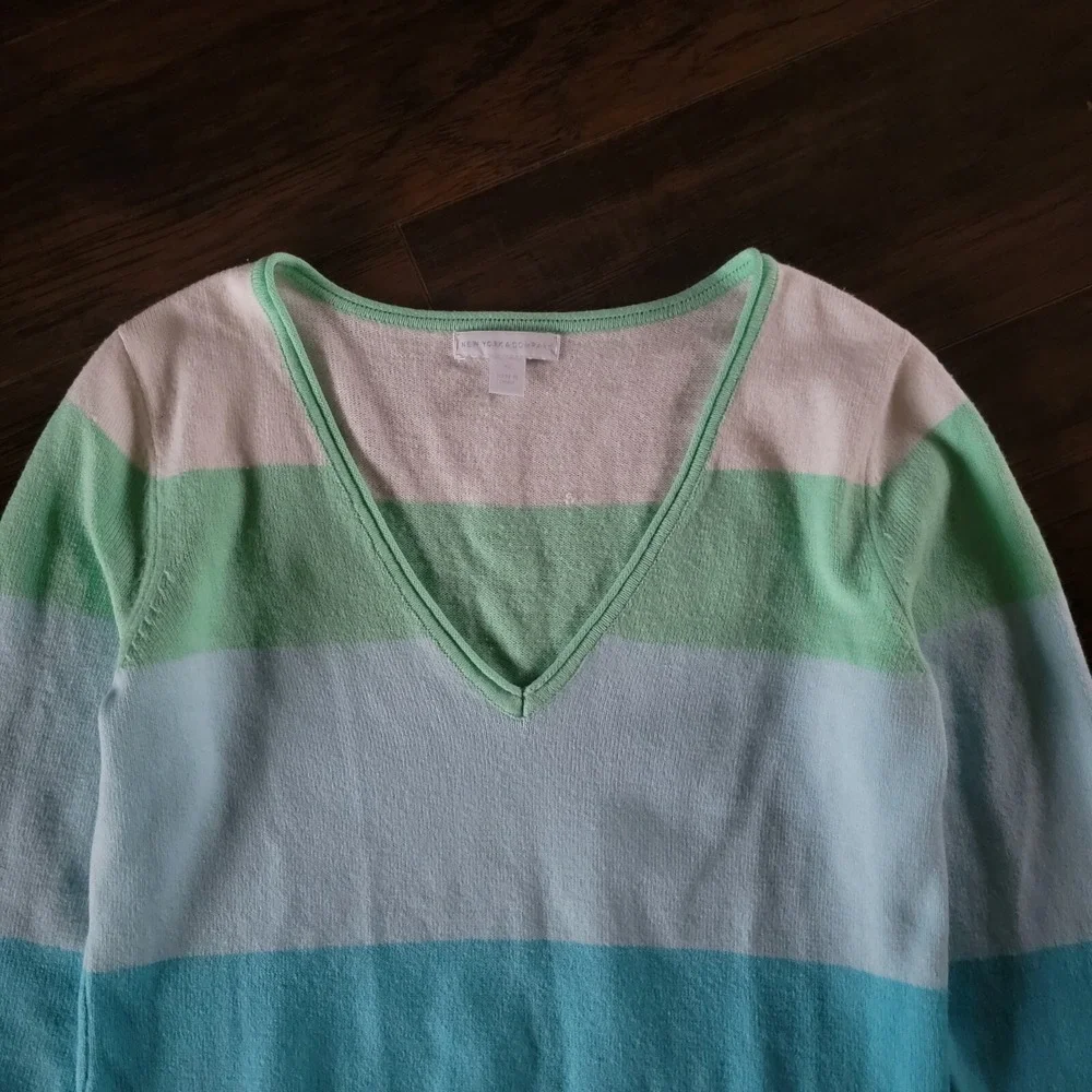 J. Crew NYC Bundle Lot of 2 Multicolored Pink Purple Blue Long Sleeve Sweater XS